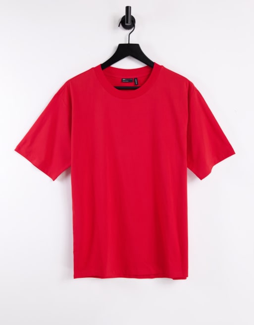 Oversized red t clearance shirt