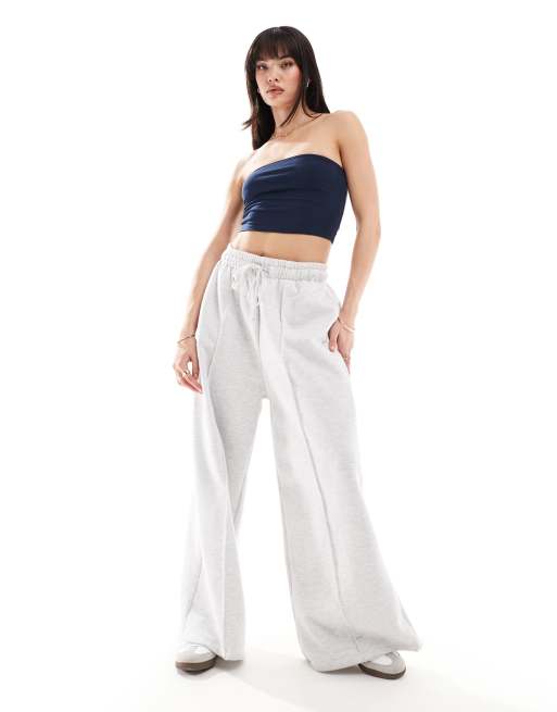 ASOS DESIGN - Ultimate - Pakke med 2 cropped bandeau-toppe i marineblå og gråmelering, 3 af 4