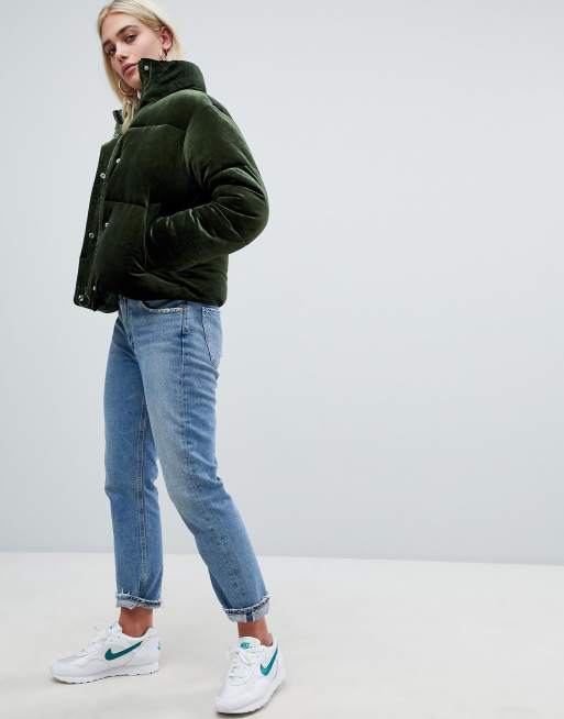 Asos velvet puffer sale