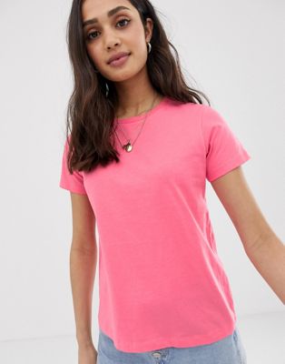 ASOS DESIGN – Ultimate – Rosa t-shirt med rund halsringning