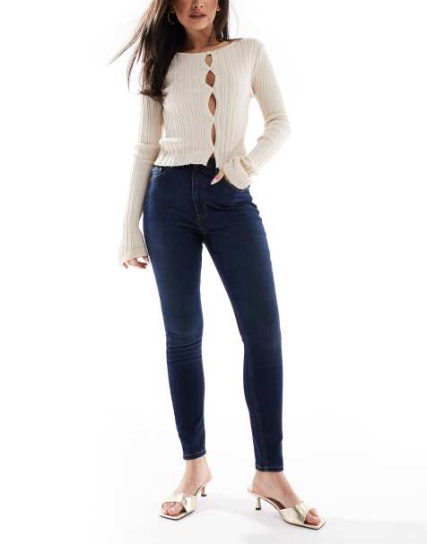 ASOS DESIGN - Ultimate - Skinny jeans in donker middenblauw - view 1