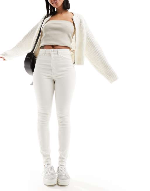 ASOS DESIGN ultimate skinny jeans in off white