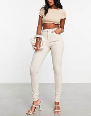 ASOS DESIGN ultimate skinny jeans in stone-Neutral