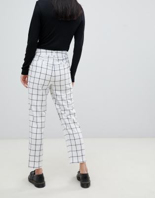 monochrome cigarette trousers