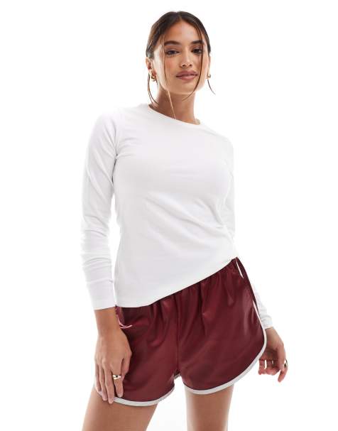 ASOS DESIGN - Ultimate - Slim-fit T-shirt van katoen met lange mouwen in wit - view 1