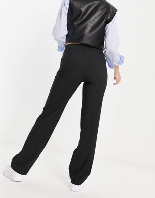 ASOS DESIGN ultimate straight leg pants in black