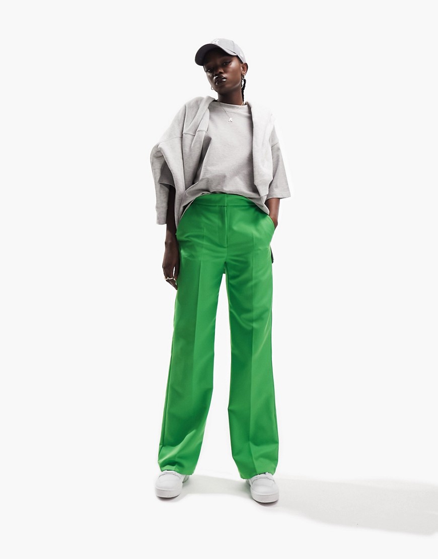 ASOS DESIGN ultimate straight leg trouser in bright green
