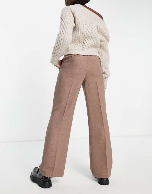 ASOS DESIGN ultimate straight leg trouser in brown