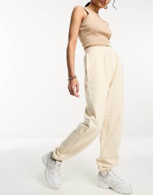 ASOS DESIGN ultimate sweatpants in ecru-White