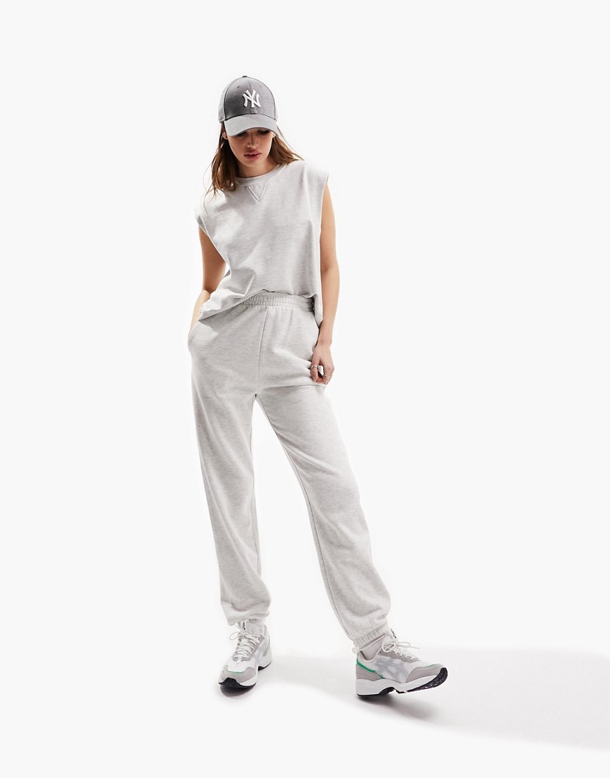 ASOS DESIGN ultimate sweatpants in ice heather-Gray