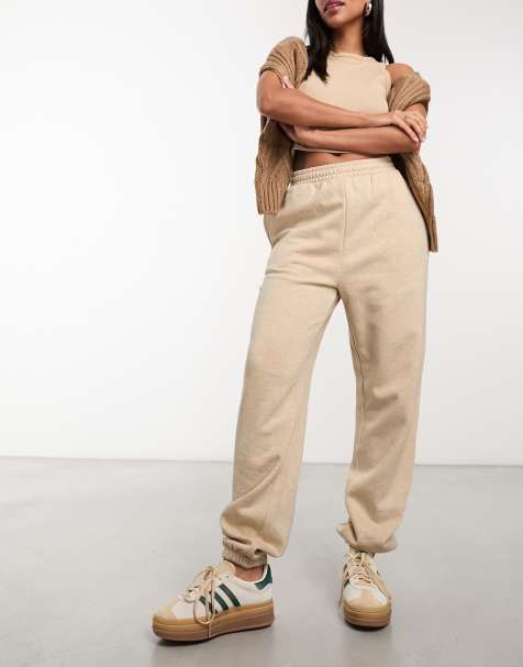 ASOS DESIGN supersoft straight leg sweatpants in ivory - ShopStyle Pants