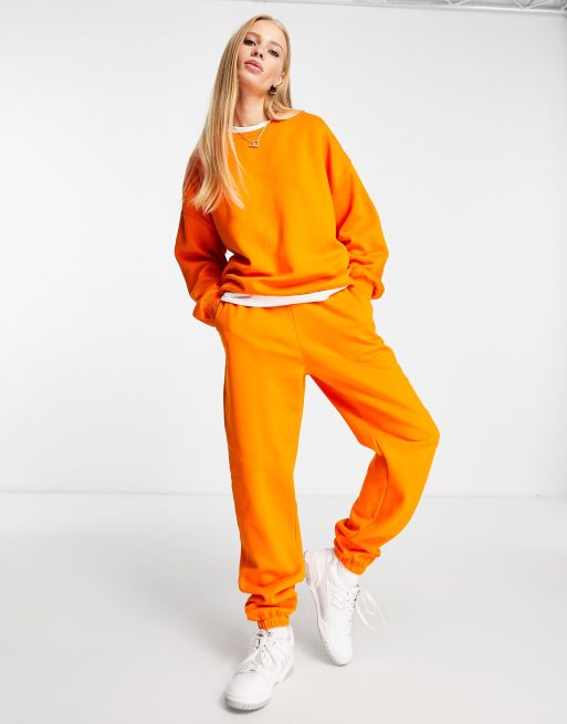 Orange hoodie hot sale and sweatpants