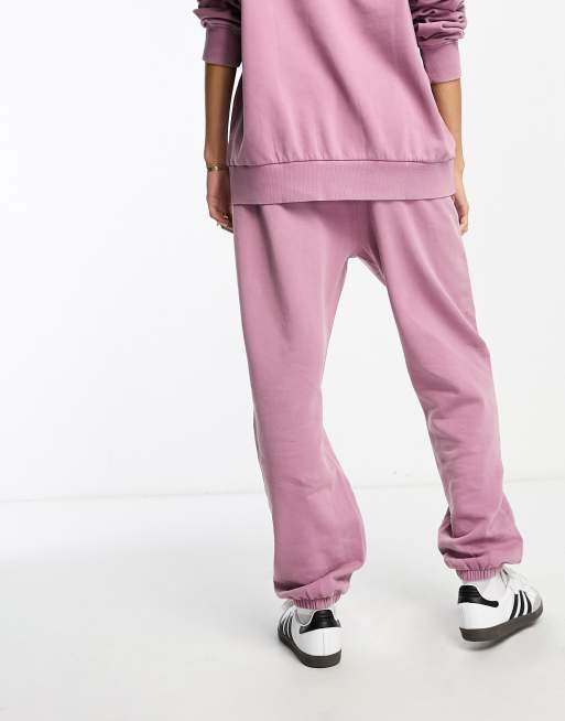 ASOS DESIGN Ultimate sweatpants in washed aubergine - part of a set