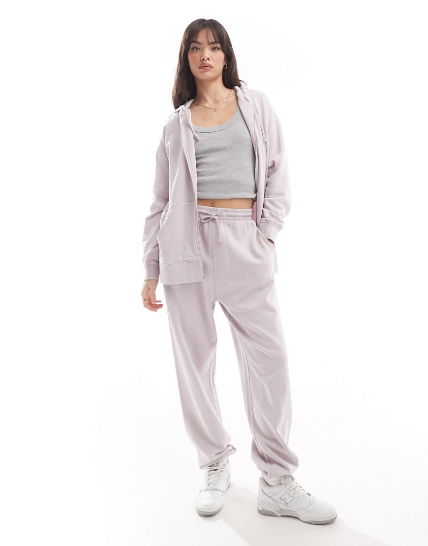 Asos Design Ultimate Sweatpants In Washed Lilac-purple