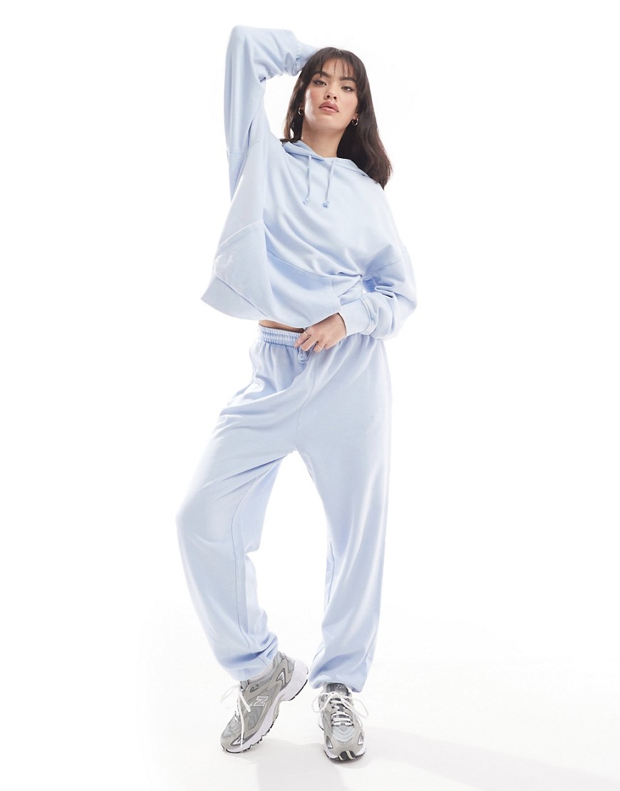 Asos Design Ultimate Sweatpants In Washed Pastel Blue