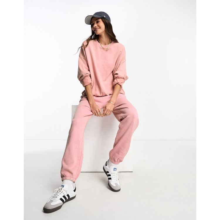 ASOS DESIGN Ultimate sweatpants in washed pink - part of a set