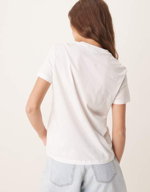 ASOS DESIGN – Ultimate – T-Shirt aus Baumwollmix in Weiß mit Rundhalsausschnitt - WHITE, 4 von 4