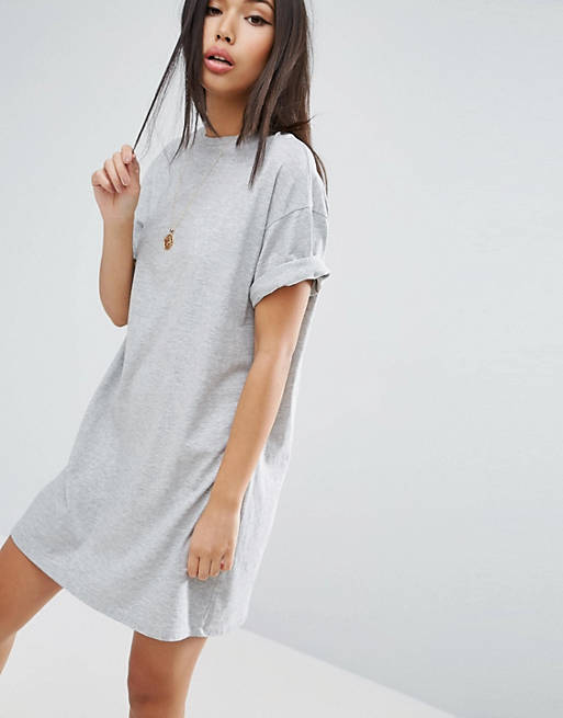 ASOS DESIGN ultimate t-shirt dress with rolled sleeves