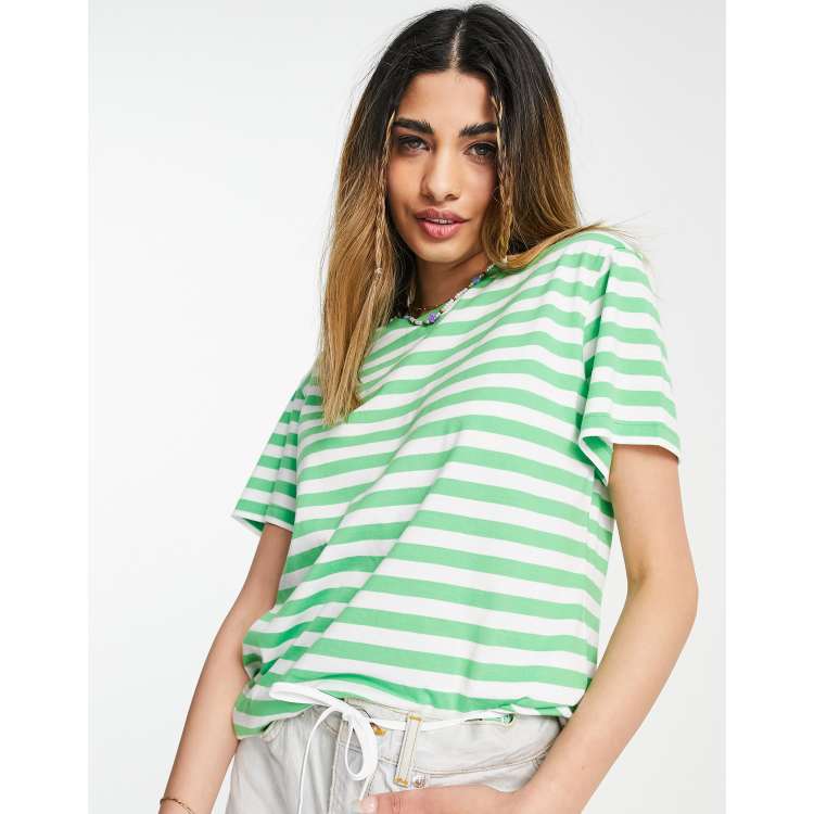 green striped t shirt women's