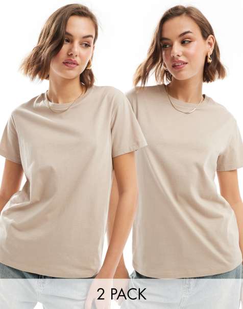 ASOS DESIGN – Ultimate – T-shirt med rund halsringning i bomullsmix, 2-pack - view 1