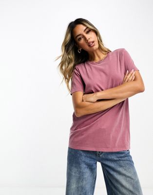 ASOS DESIGN ultimate t-shirt with crew neck in washed raspberry - ASOS Price Checker