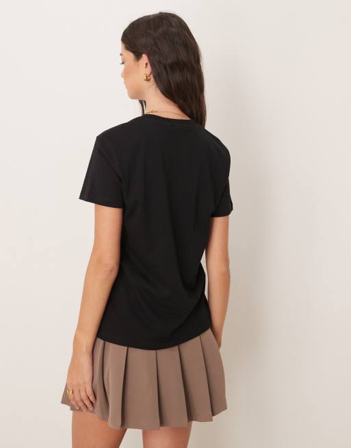 ASOS DESIGN ultimate t-shirt with crew neck in cotton in black - BLACK, 3 of 4