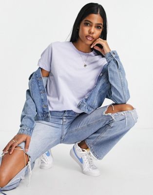 ASOS DESIGN ultimate t-shirt with crew neck in cotton blend in baby blue - LBLUE