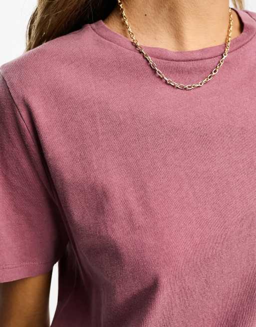 ASOS DESIGN ultimate t-shirt with crew neck in washed raspberry | ASOS