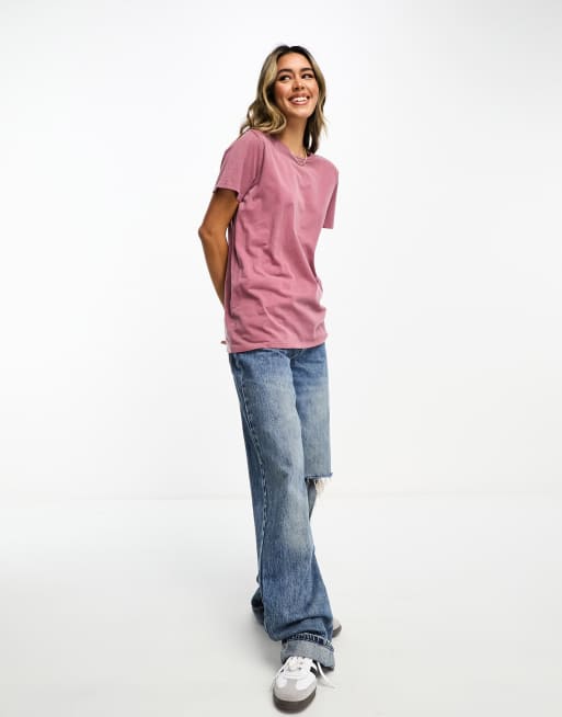 ASOS DESIGN ultimate t-shirt with crew neck in washed raspberry | ASOS