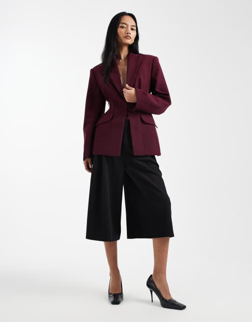 ASOS DESIGN – Ultimate – Taliowana marynarka garniturowa w śliwkowym kolorze, 2 z 4