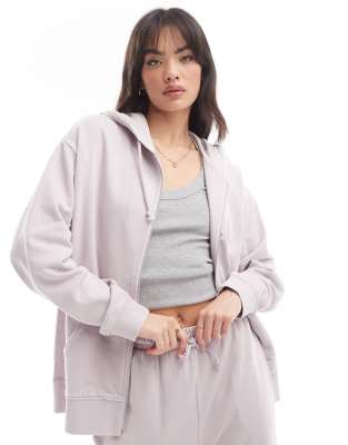 Mousse Lilac Unicorn Charm Zip Hoodie
