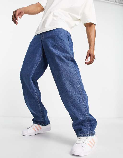 cream jeans baggy