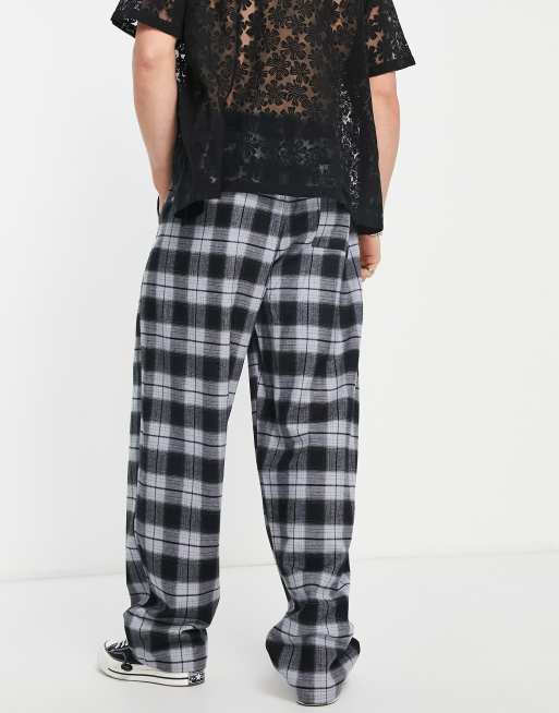 ASOS DESIGN ultra baggy trousers in blue check