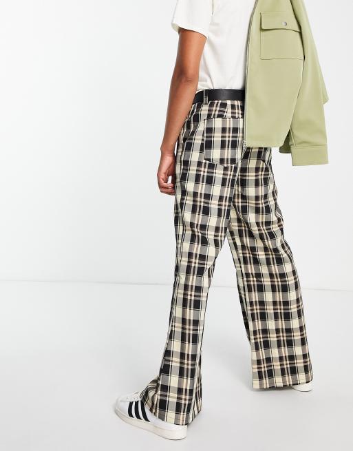  ASOS DESIGN ultra flare trousers in check, 2 of 4