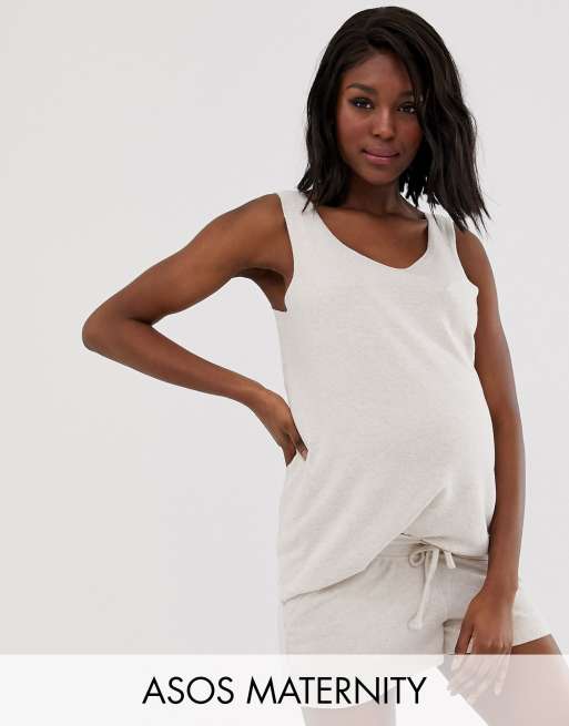 ASOS DESIGN Maternity – Lounge – Super weiches Top und Shorts aus gebürstetem Material, 2 von 4