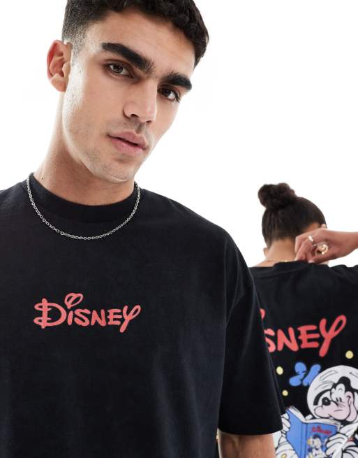 ASOS DESIGN - Uniseks oversized T-shirt met Disney Goofy-prints in zwart, 3 van 4