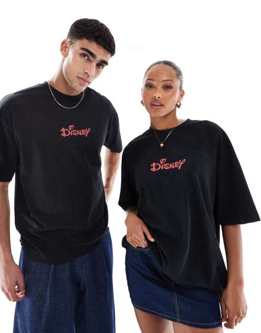ASOS DESIGN - Uniseks oversized T-shirt met Disney Goofy-prints in zwart, 4 van 4