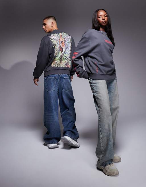 ASOS DESIGN unisex boxy oversized license sweatshirt with