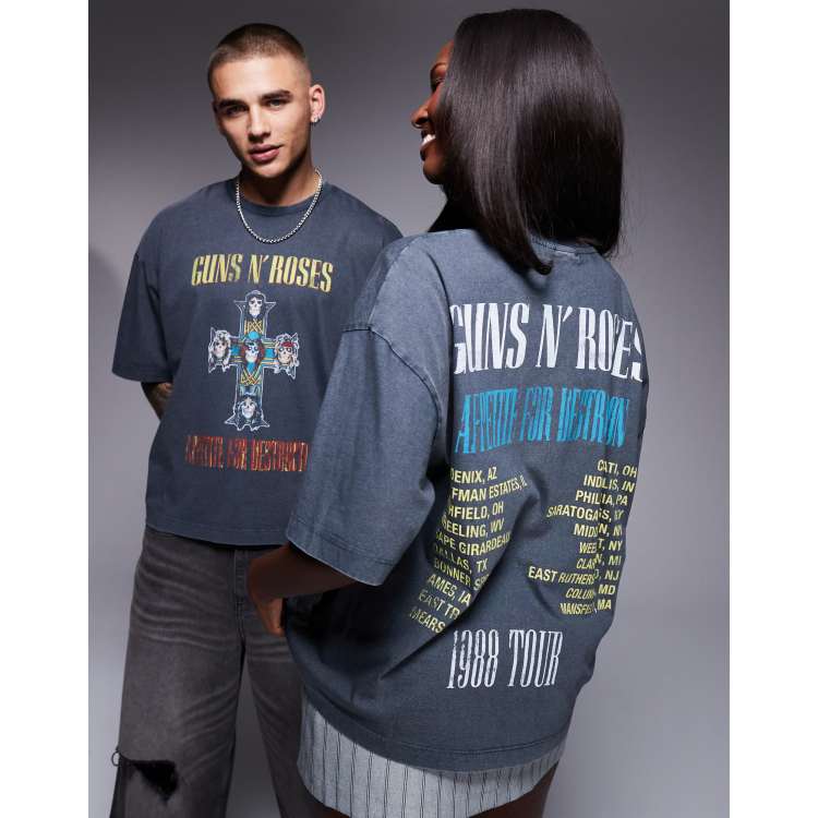 ASOS DESIGN unisex boxy oversized license t-shirt with Guns