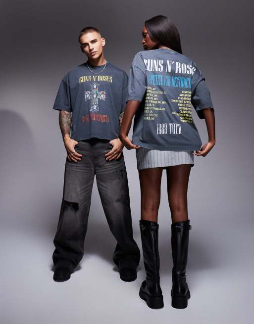 ASOS DESIGN unisex boxy oversized license t-shirt with Guns N