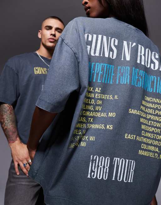 ASOS DESIGN unisex boxy oversized license t-shirt with Guns N