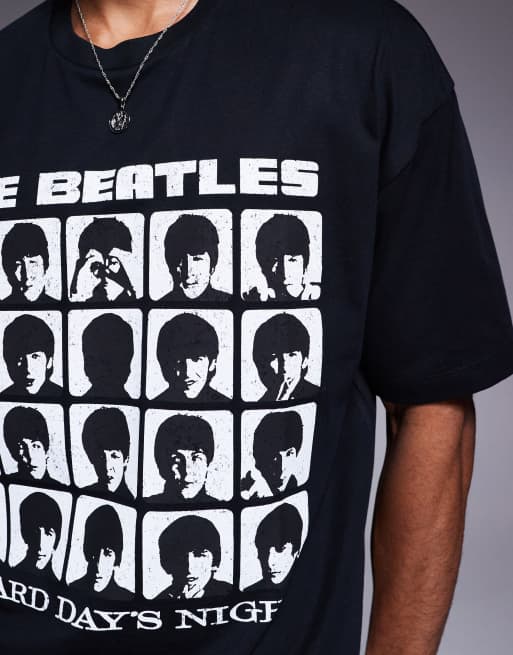 ASOS DESIGN unisex boxy oversized license t-shirt with The Beatles