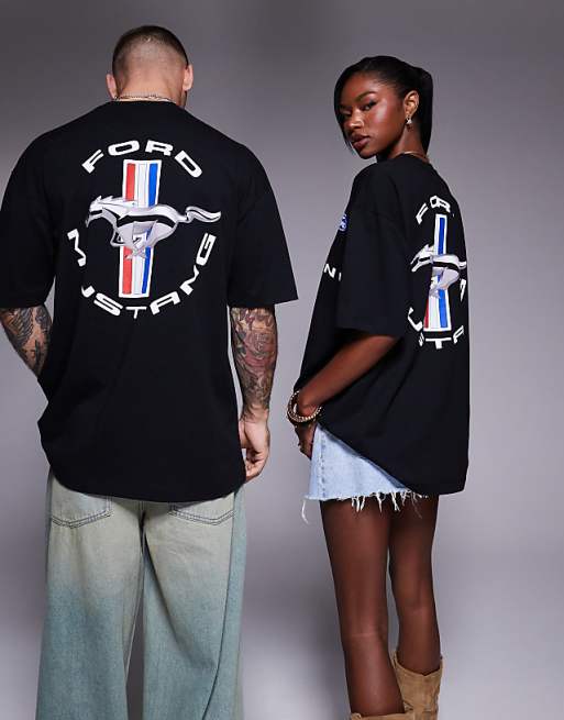 ASOS DESIGN unisex boxy oversized licensed t-shirt with Ford ASOS DESIGN unisex boxy oversized licensed t-shirt with Ford