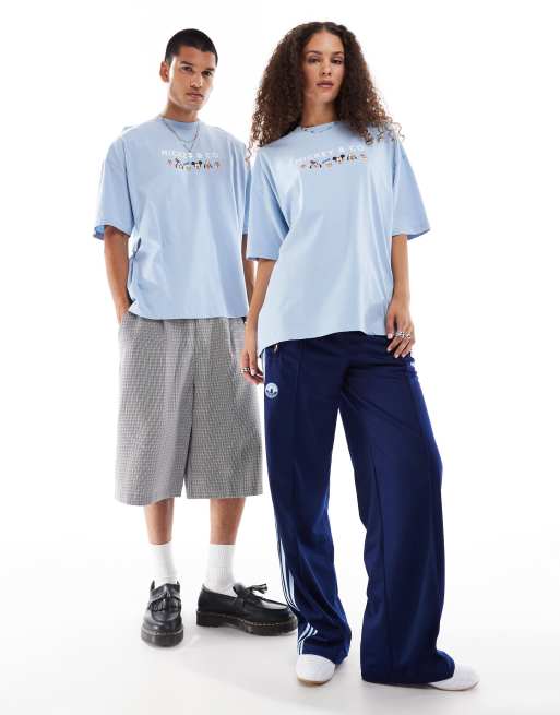 ASOS DESIGN Unisex - Disney - Oversized lyseblå T-shirt med Mickey Mouse & Friends-print, 3 af 4