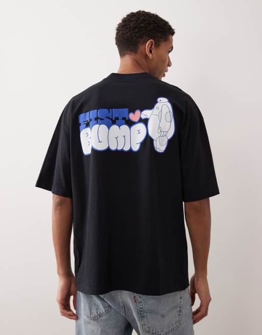 ASOS DESIGN – Unisex Disney Pixar – Valentines – Oversize-T-Shirt in Schwarz mit „Baymax“-Print, 2 von 4