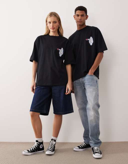 ASOS DESIGN – Unisex Disney Pixar – Valentines – Oversize-T-Shirt in Schwarz mit „Baymax“-Print, 3 von 4