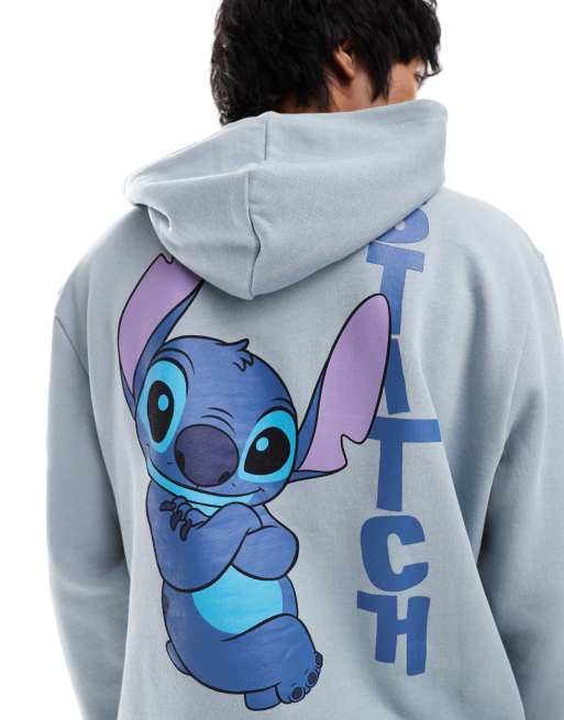 ASOS DESIGN Unisex – Disney – Szara bluza oversize z kapturem i nadrukiem Stitcha, 4 z 4