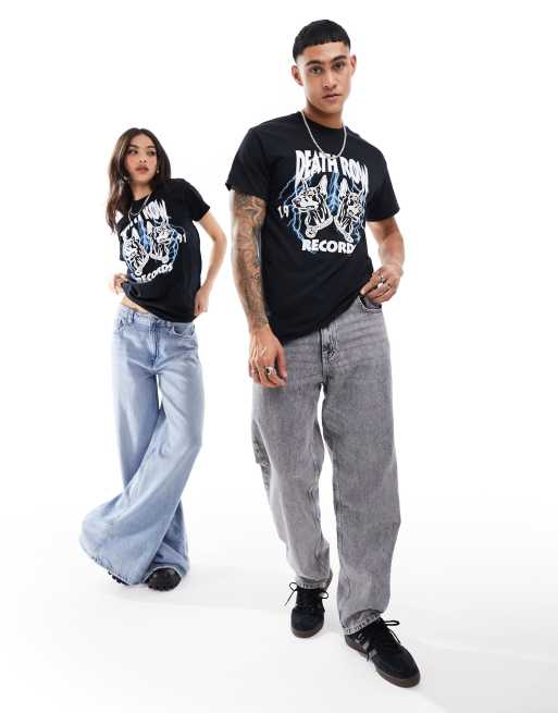 ASOS DESIGN unisex graphic license t-shirt in black with Death Row Records prints, 2 of 4