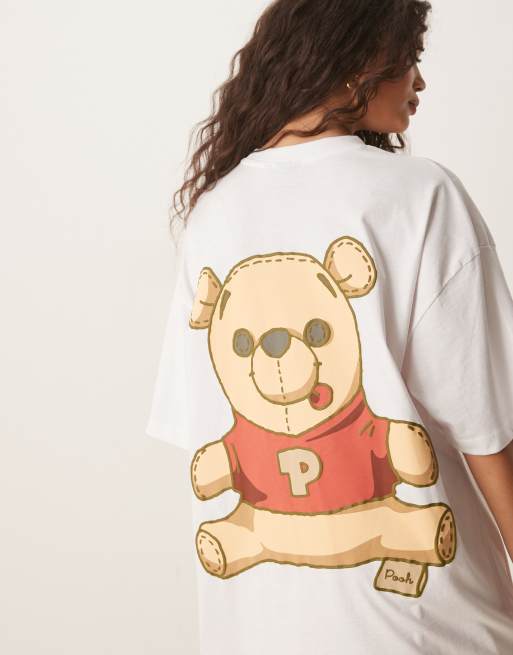 ASOS DESIGN - Unisex - Hvid oversized T-shirt med 'Disney Winnie the Pooh'-print, 3 af 4