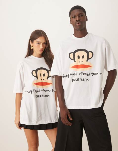 ASOS DESIGN - Unisex - Hvid oversized T-shirt med Paul Frank-print - view 1
